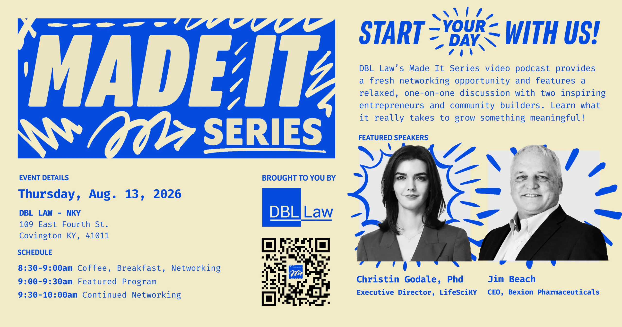 DBL Law’s Made It Series to Spotlight Leaders Driving Growth in the Region’s Life Sciences Sector