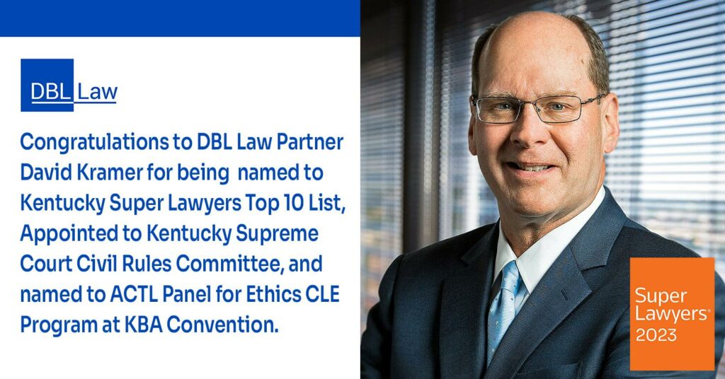 Congrats David Kramer on Super Lawyer, Supreme Court, and more.