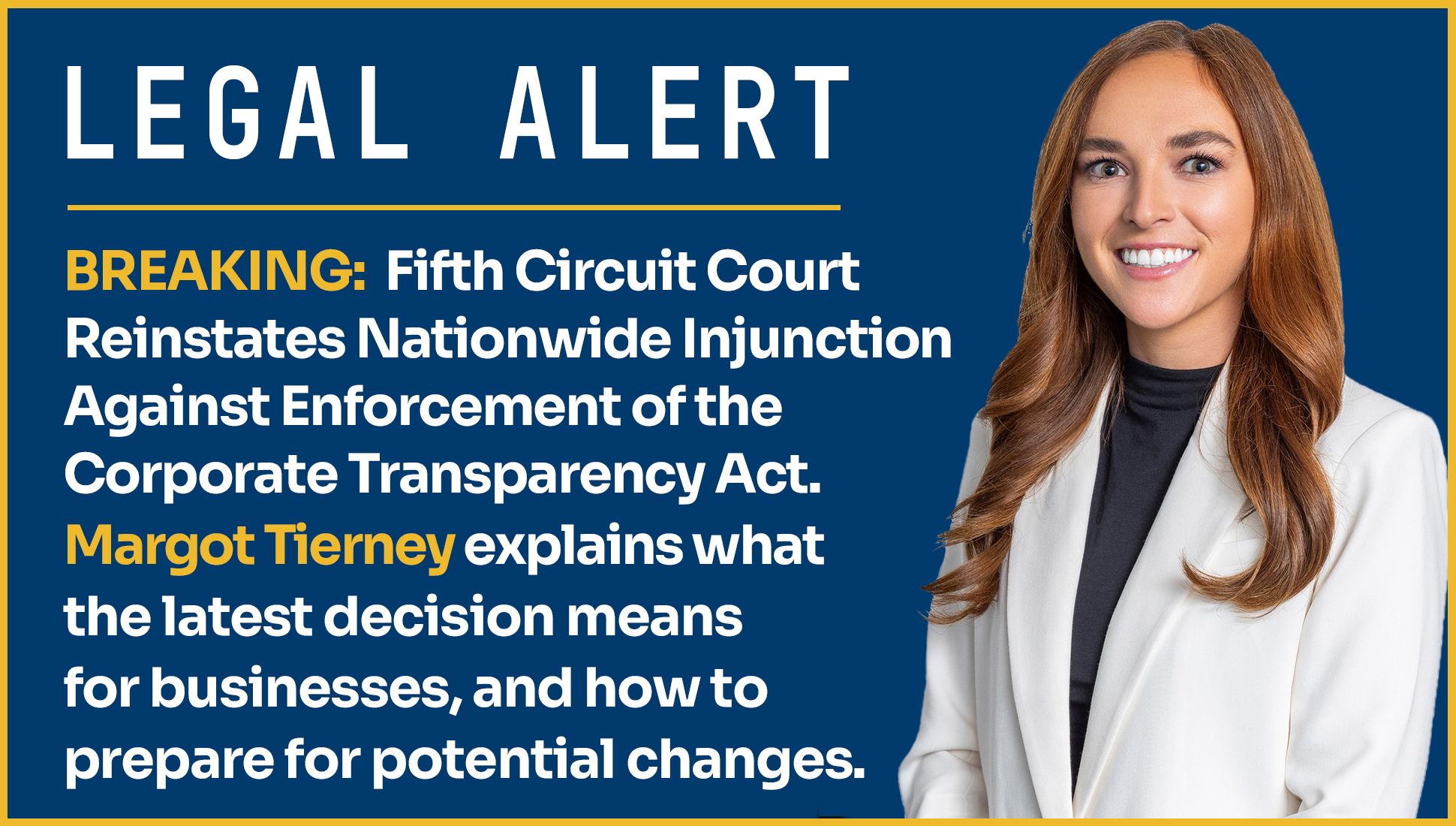 Legal Alert: Fifth Circuit Reinstates Nationwide Injunction Against Enforcement of the Corporate Transparency Act