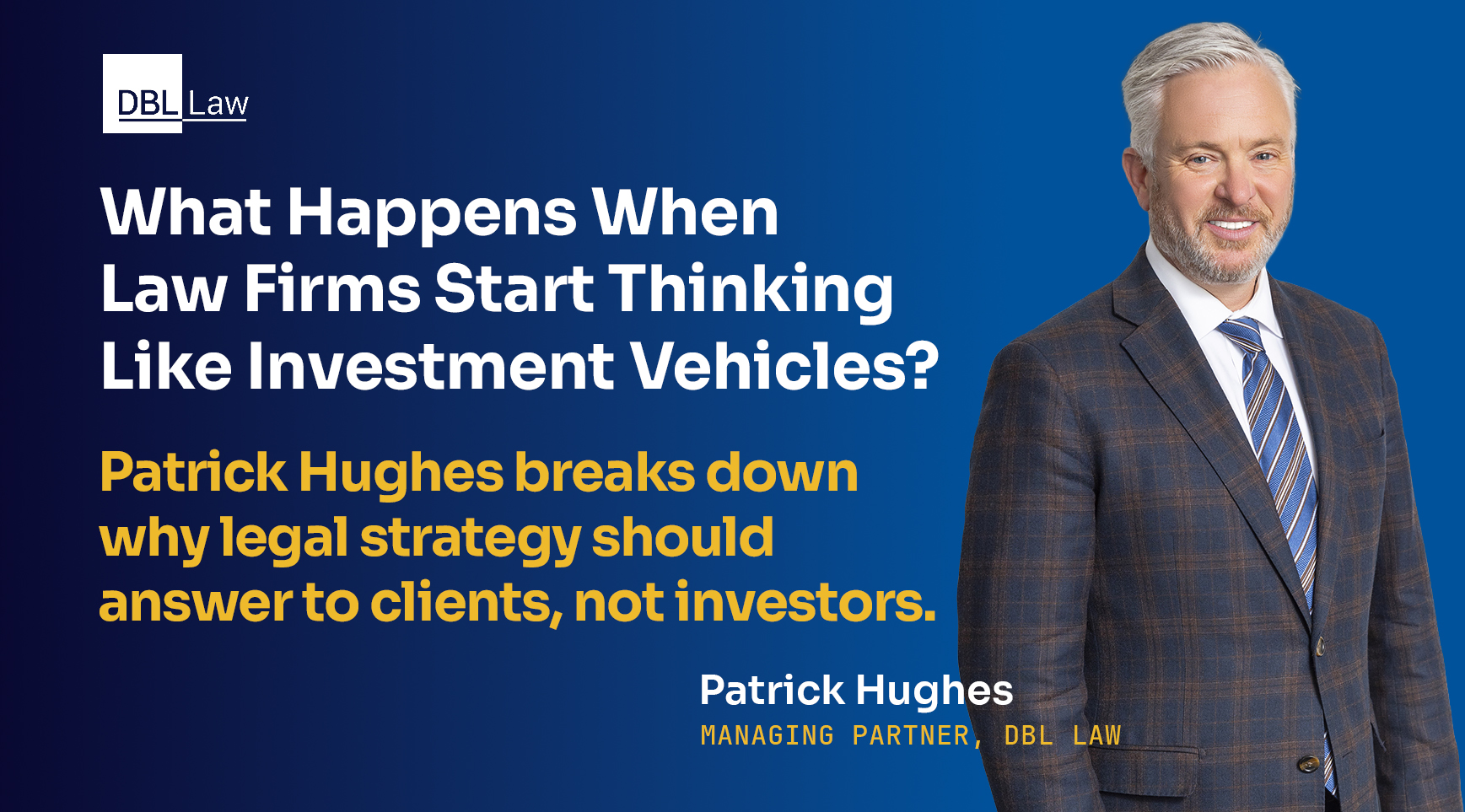 What Happens When Law Firms Start Thinking Like Investment Vehicles?